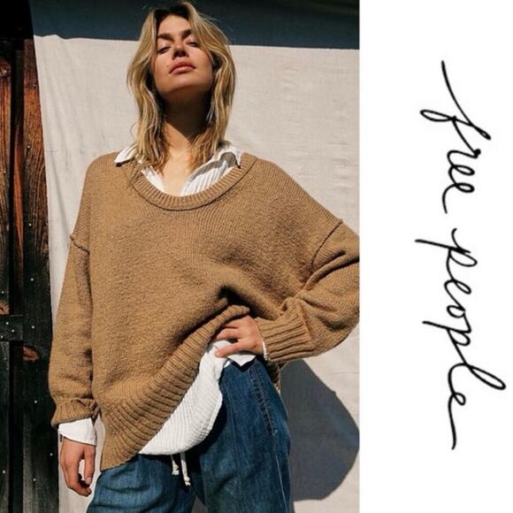 Free People Brookside Tunic Knit Boho Tan
Oversized Slouchy Sweater XS Fits most - Picture 1 of 8